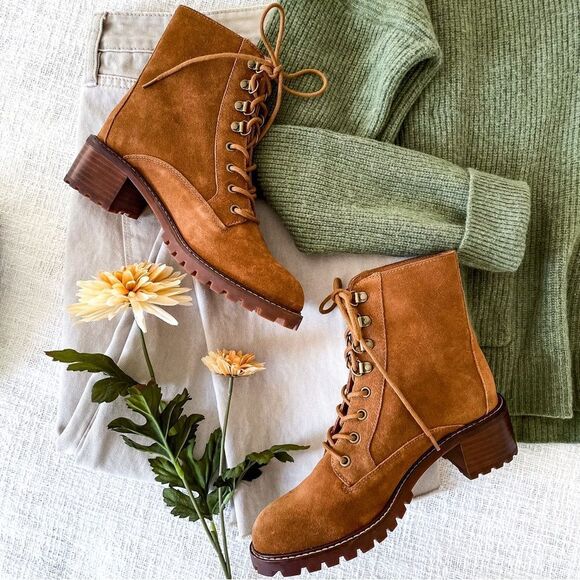 Madewell suede combat boots. - Picture 1 of 14